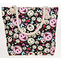 Smiley Faces Tote Bag Black